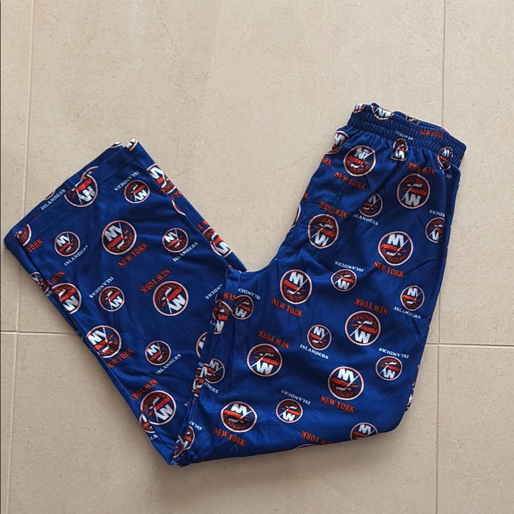 NHL kids Blue New York Islanders flannel Pajama Pants size large